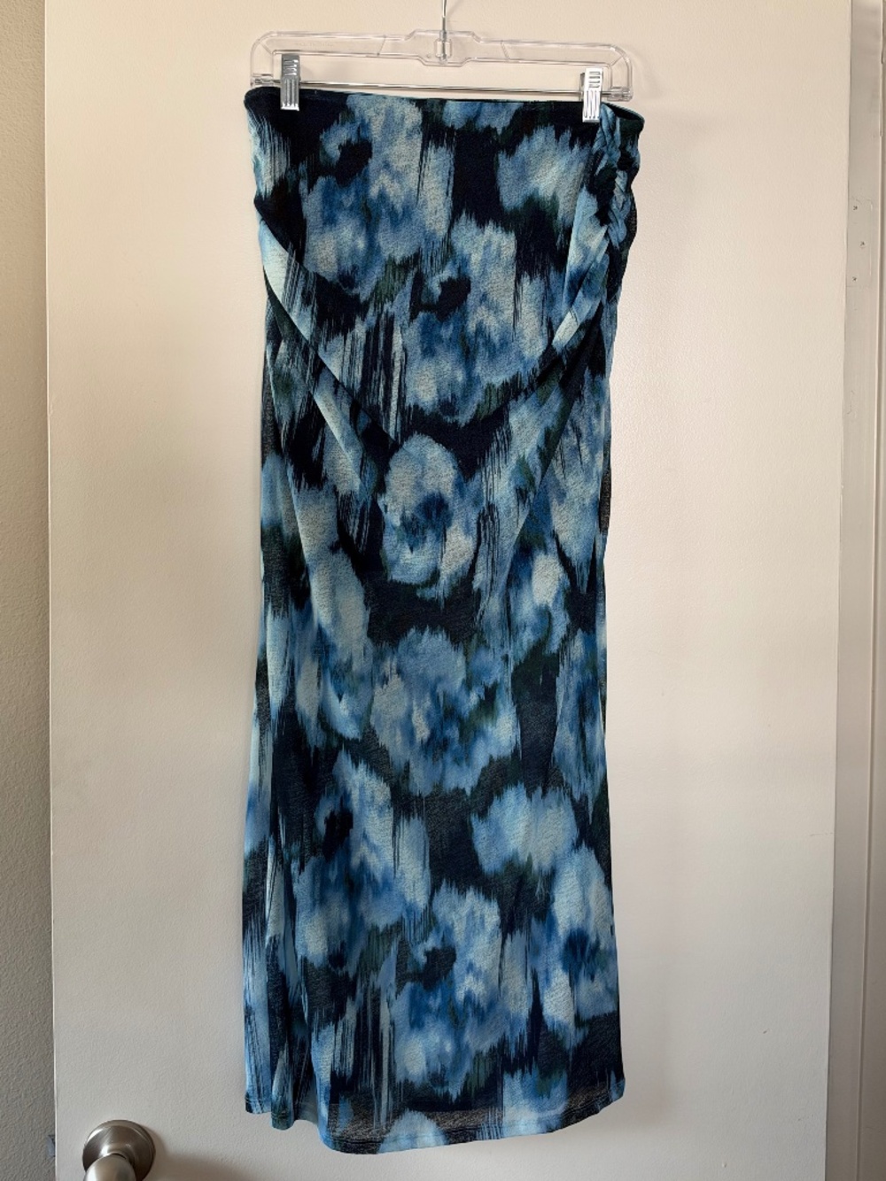 Abercrombie Ruched Mesh Midi Skirt